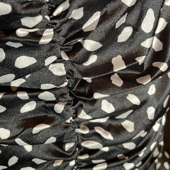 Leche Polka Dot Rouched and Ruffled Mini Skirt - Picture 5 of 9